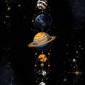 Universe Area Rug: Black Space Themed Non-Slip Carpet