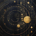 Astrology Rug: Black Space Theme, Non-Slip Area Rug