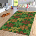 Floral Patterned Area Rug: Vintage Washable Carpet