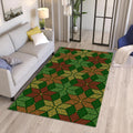 Floral Patterned Area Rug: Vintage Washable Carpet