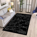 Science Rug: Aviation Chart, Modern Education Style, Math Rug