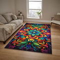 Mandala Boho Area Rug Exotic Colorful Living Room Bedroom Carpet