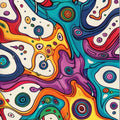 Abstract Floral Area Rug: Colorful Botanical Art, Modern Design