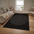 Pi Number Area Rug: Black and White Student Rug
