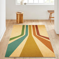 Multicolor Abstract Area Rug: Modern Art