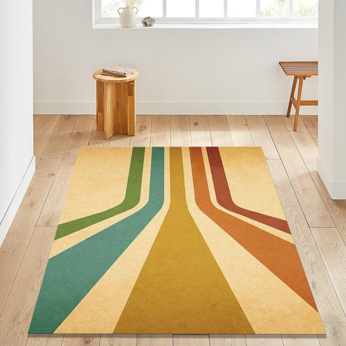 Multicolor Abstract Area Rug: Modern Art