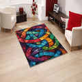 Abstract Colorful Area Rug: Non-Slip Modern Art Carpet