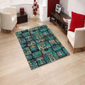 Boho Area Rug: Colorful Floral Botanical Design