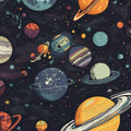 Saturn Universe Rug: Washable Kids Room Decor