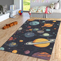 Saturn Universe Rug: Washable Kids Room Decor