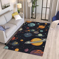 Saturn Universe Rug: Washable Kids Room Decor
