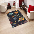 Saturn Universe Rug: Washable Kids Room Decor