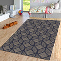 Boho Area Rug: Colorful Abstract Design, Non-Slip Washable Carpet