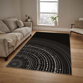 Boho Area Rug: Exotic Vibes, Abstract Design, Washable, Non-Slip