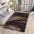 Abstract Colorful Area Rug: Modern Art Design