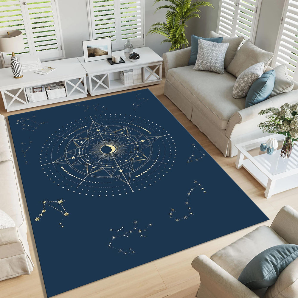 Astrology Area Rug: Washable Constellation Carpet