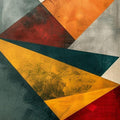 Geometric Shapes Area Rug: Abstract Art, Boho Living Room
