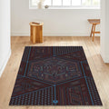 Abstract Art Area Rug: Colorful Non-Slip Minimalist Carpet