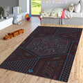 Abstract Art Area Rug: Colorful Non-Slip Minimalist Carpet