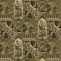Oriental Area Rug: Boho Floral Design, Non-Slip Washable Rug