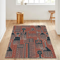 African Art Rug: Boho Living Room Decor