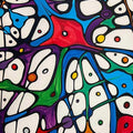 Abstract Colorful Area Rug: Exotic Modern Art, Washable Non-Slip