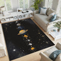 Universe Area Rug: Black Space Themed Non-Slip Carpet