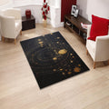 Astrology Rug: Black Space Theme, Non-Slip Area Rug