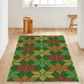 Floral Patterned Area Rug: Vintage Washable Carpet
