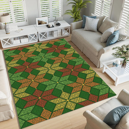 Floral Patterned Area Rug: Vintage Washable Carpet