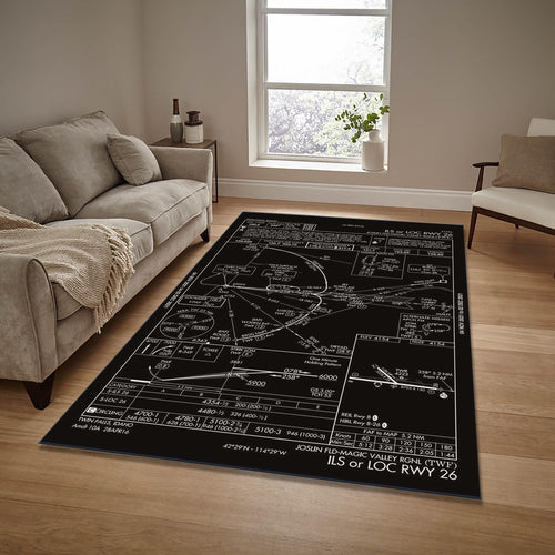 Science Rug: Aviation Chart, Modern Education Style, Math Rug