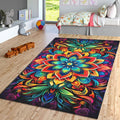 Mandala Boho Area Rug Exotic Colorful Living Room Bedroom Carpet