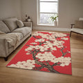 Cherry Blossom Area Rug Japanese Sakura Spring Living Room Carpet
