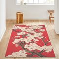 Cherry Blossom Area Rug Japanese Sakura Spring Living Room Carpet