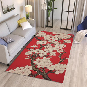 Cherry Blossom Area Rug Japanese Sakura Spring Living Room Carpet