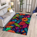 Abstract Floral Area Rug Exotic Multicolor Living Room Bedroom