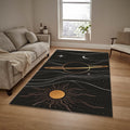 Saturn Area Rug: Cosmic Astrology Decor, Non-Slip Universe Carpet