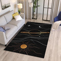 Saturn Area Rug: Cosmic Astrology Decor, Non-Slip Universe Carpet