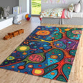 Abstract Area Rug: Colorful Exotic Boho Decor