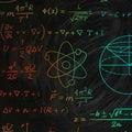 Physics Formula Rug: Black and White Science Area Rug