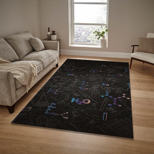 Chemistry Formulas Rug: Science Educational Area Carpet