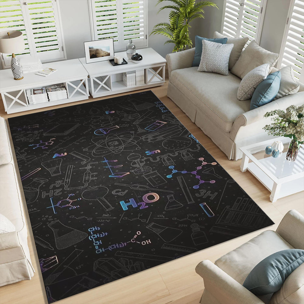 Chemistry Formulas Rug: Science Educational Area Carpet