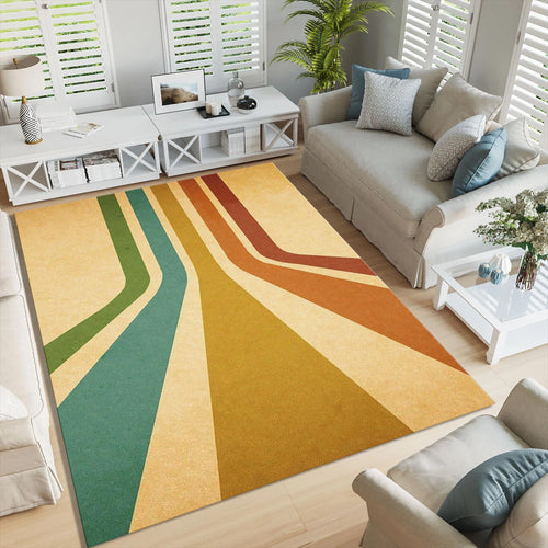 Multicolor Abstract Area Rug: Modern Art