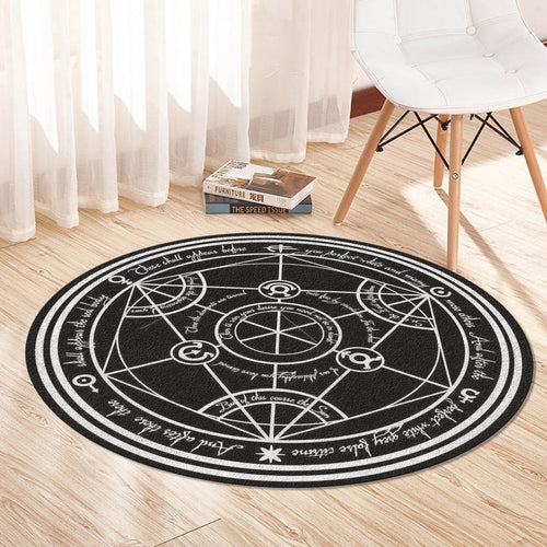 Round Rug, FMA Transmutation Rugs, Non-Slip Carpet, Kitchen Rug