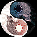 Yin Yang Gothic Round Rug Skull Aesthetic Kitchen Living Room