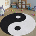 Yin Yang Round Rug, Non-Slip, Japanese Style