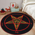 Mystical Astrology Round Rug Witchy Occult Kitchen Yoga Circle