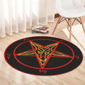 Mystical Astrology Round Rug Witchy Occult Kitchen Yoga Circle