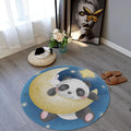 Panda Nursery Rug: Moon & Stars Baby Room Decor