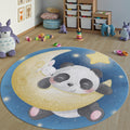 Panda Nursery Rug: Moon & Stars Baby Room Decor